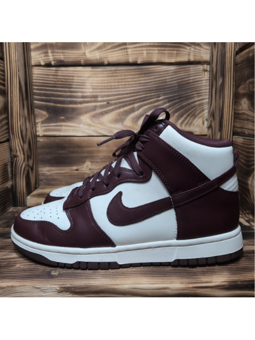 Nike Womens Size 8 Dunk High DD1869-601 Burgundy Crush Lace-Up Sneakers Shoes